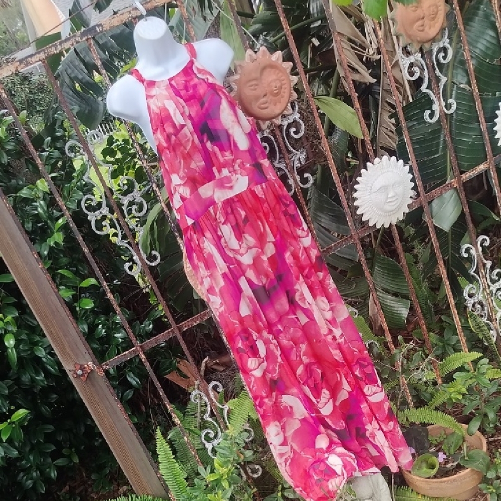 Eliza J Prettiest Sleeveless Floral Maxi Dress Size 14